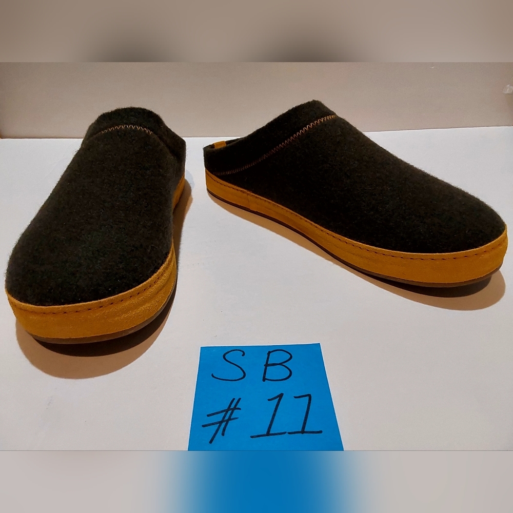 OLUKAI Hāmani Hulu Men's Slippers Mule Sheep Fur Lined Slip On Size 11 M NWOB - Picture 3 of 9